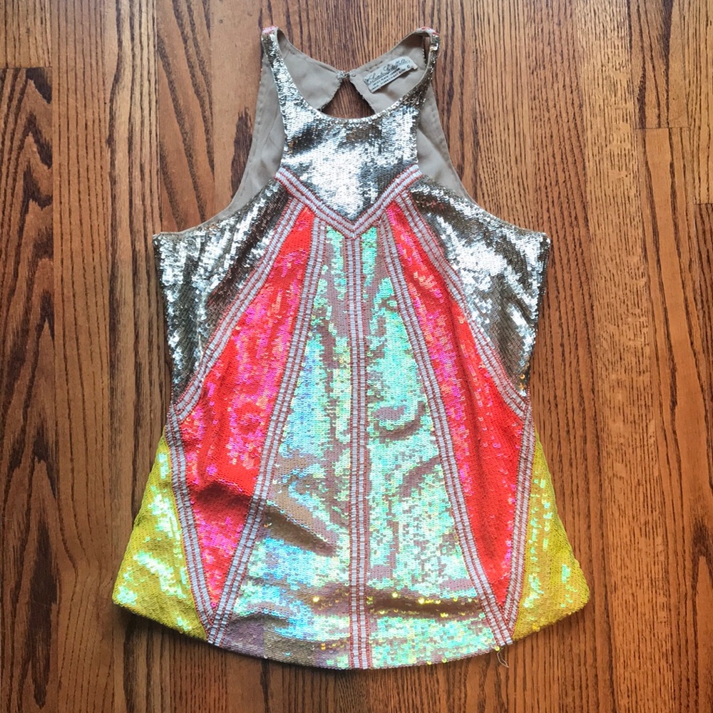 All Saints Sequin/ Beaded Top